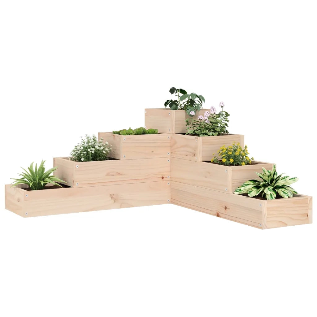 Fioriera da Giardino 4 Ripiani 80,5x79x36cm Legno Massello Pinocod mxl 110140