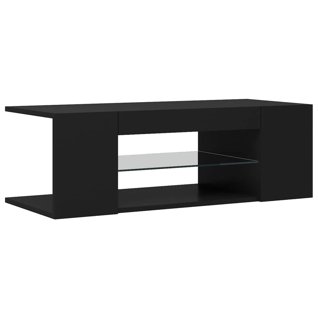 Mobile TV multimediale mensola TV credenza mobile TV per sala da pranzo soggiorno camera da letto con luci LED 90 x 39 x 30 cm nero 02_0026629