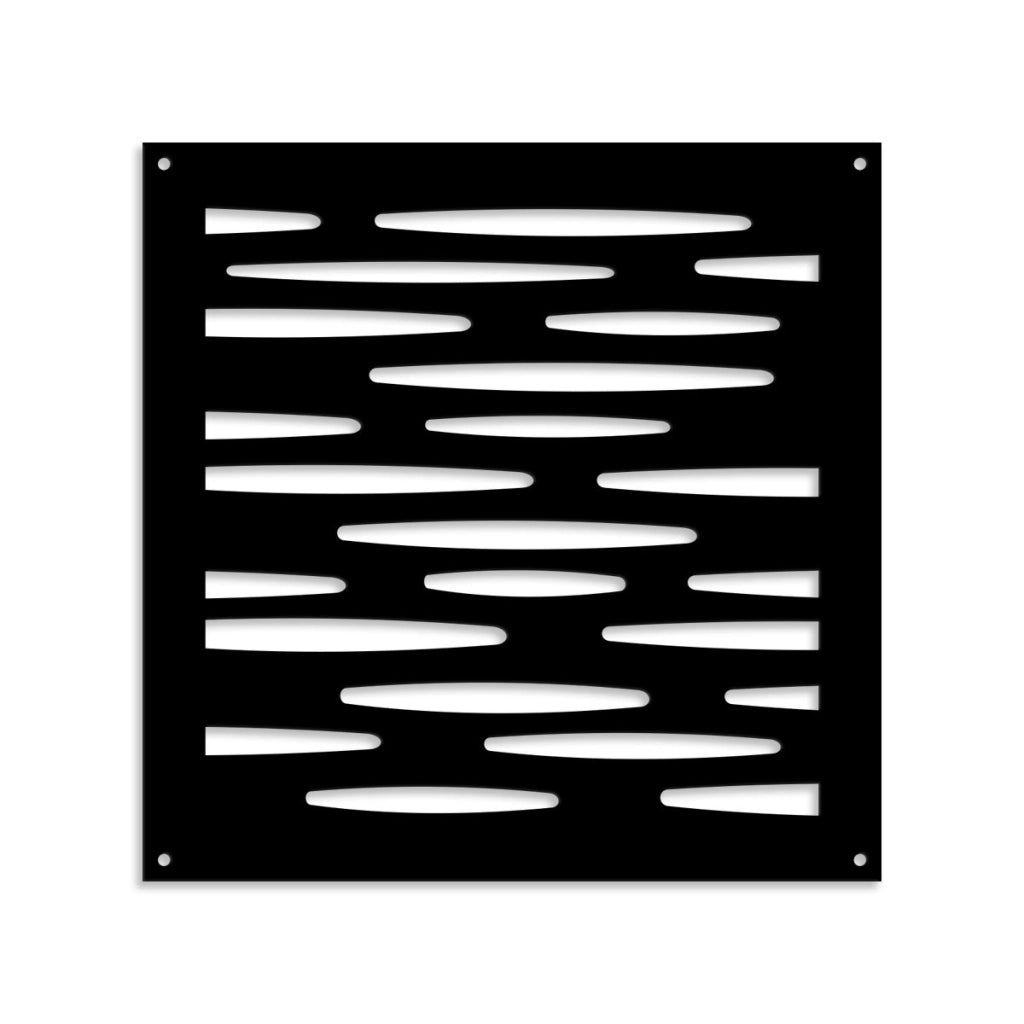 PUDDLE - Pannello in PVC traforato - Parasole Colore: nero, Misura: 48x48 cm