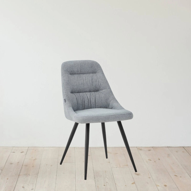 Sedia imbottita Cascade in tessuto colore grigio chiaro set 2 pezzi