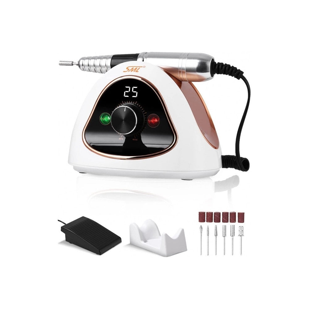 Trade Shop - Fresa Professionale Per Unghie M15 Manicure Pedicure 45000 Giri/min 65w Display Led -