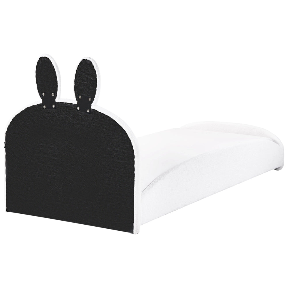 Letto Bianco Sporco Boucle Imbottito Poggiatesta 90 x 200 cm Camera da letto Camera dei bambini Moderna Tradizionale