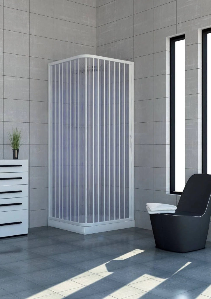 Box doccia Acquario 70x70 cm in PVC con apertura a soffietto laterale