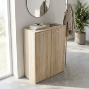 Armadietto da Bagno con 2 ante in Legno Composito cm 68x34x95 - COLBY