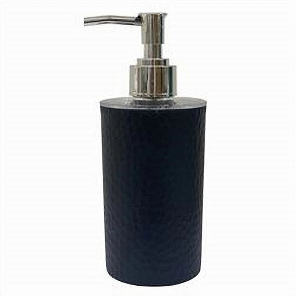 Trade Shop - Dispenser Sapone Liquido Bagno Per Lavandino Nero Accessori Arredo Bagno 79181 -