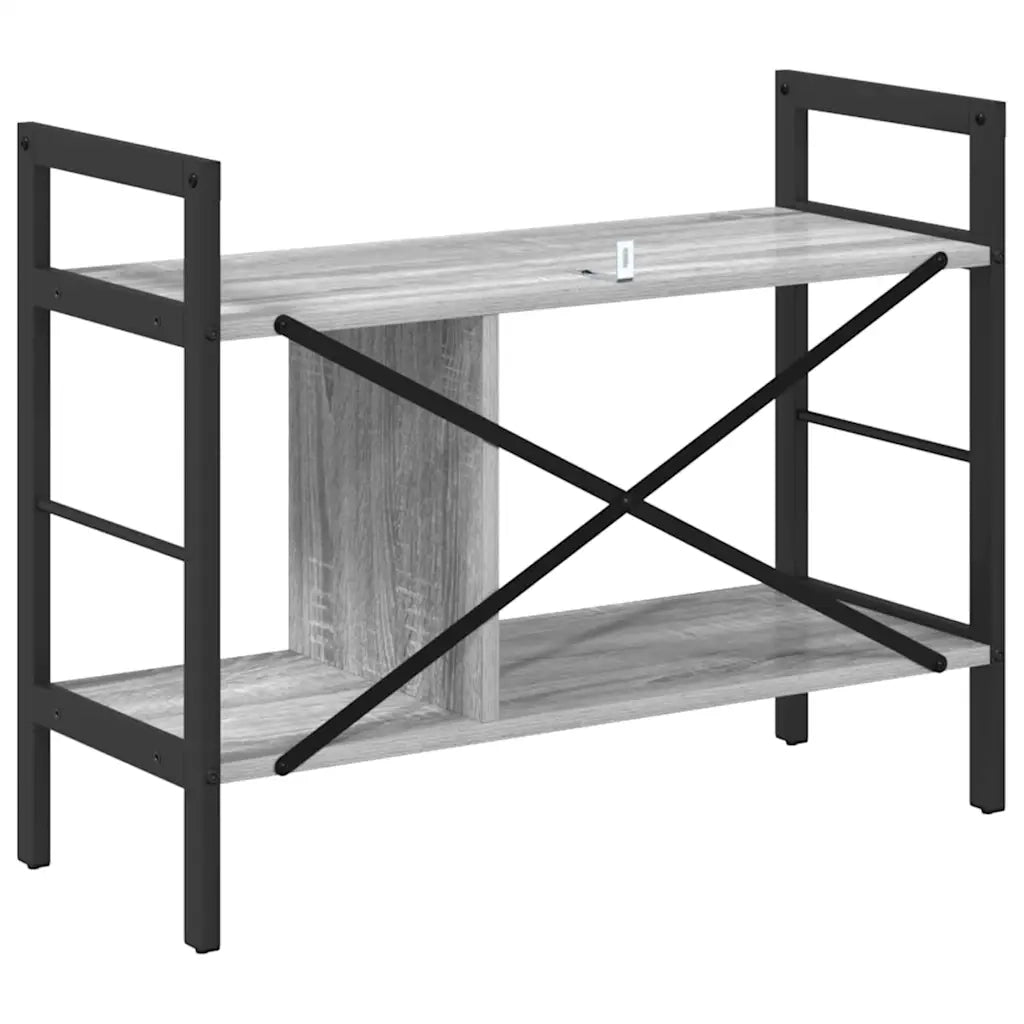 Libreria-Scaffale per Libri-Mobile di Stoccaggio Grigio Sonoma 75 x 30 x 58,5 cm Legno multistrato
