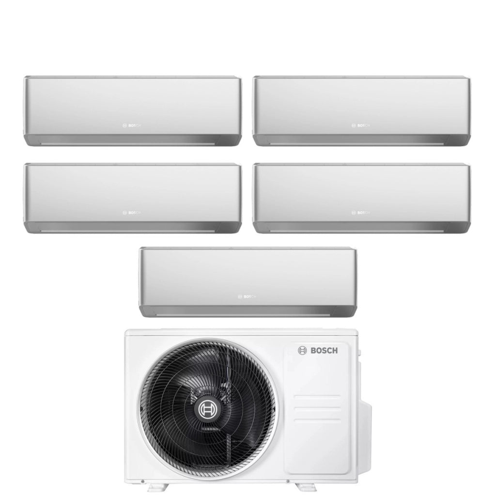 Condizionatore Penta Split Bosch CLIMATE 7000i SILVER 9+9+9+12+12 con 5000M 105/4 E R-32 Wi-Fi Integrato