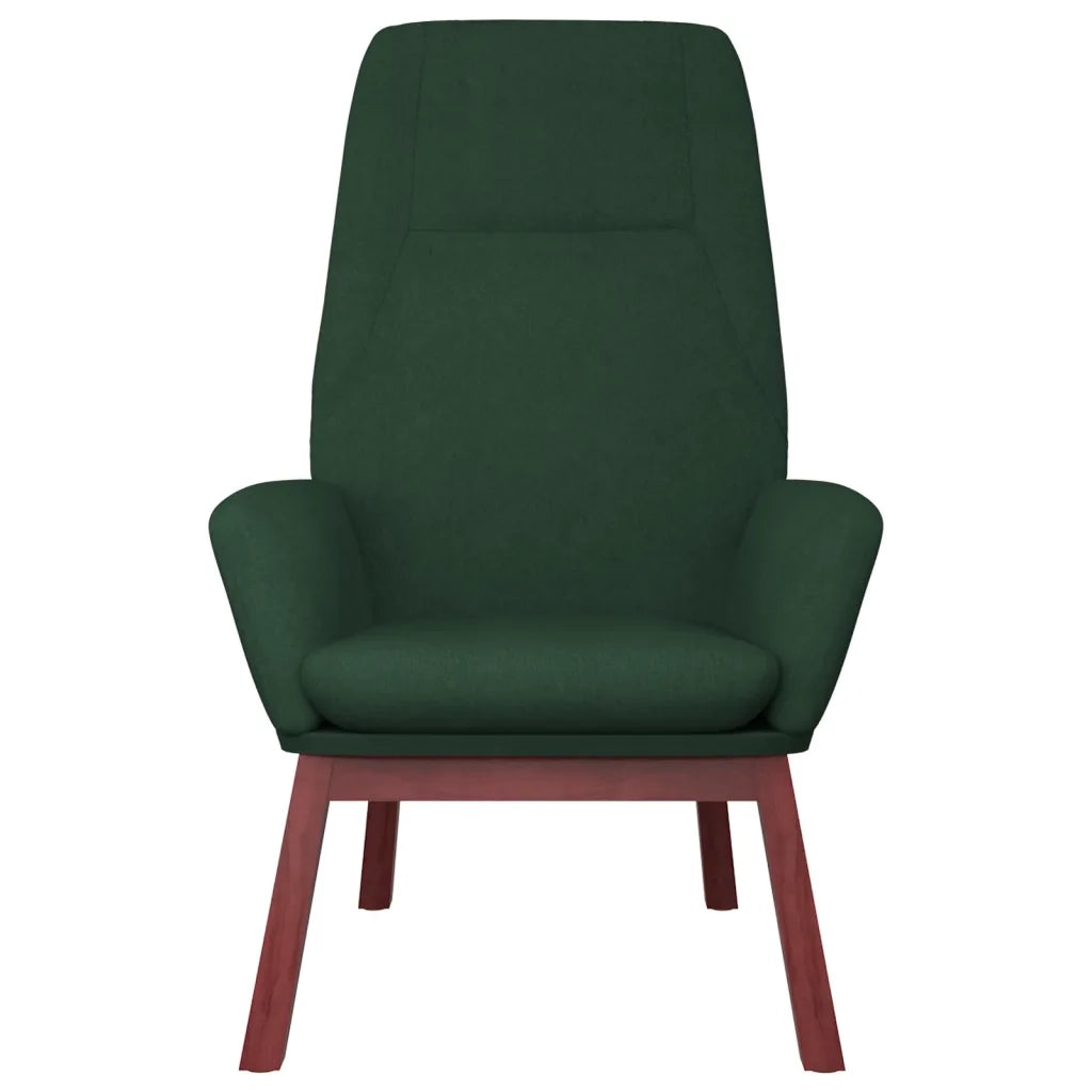 Poltrona Relax con Poggiapiedi Verde Scuro in Tessuto 3097876