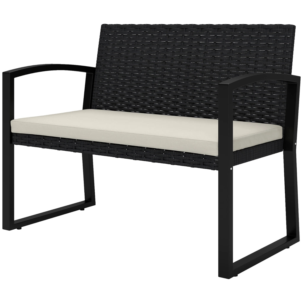 Sedia da pranzo con schienale in rattan sintetico ¨C zephmum ¨C grigio 103x58x78 cm