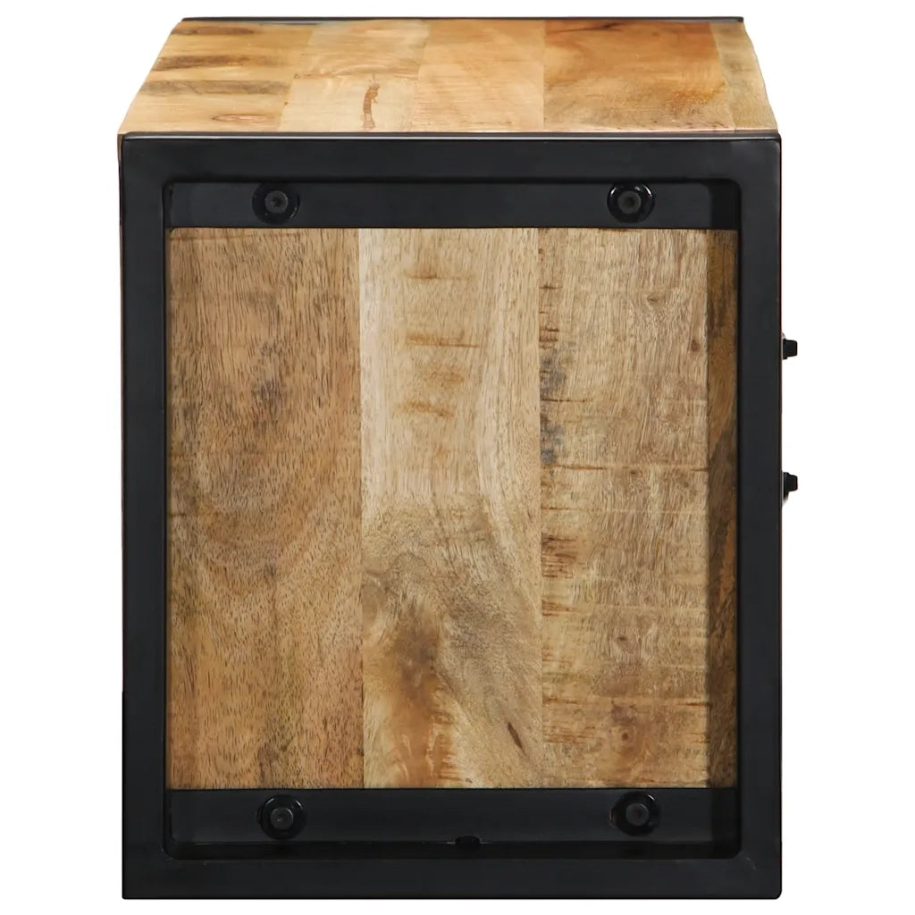 Mobile Porta TV 80x30x35 cm in Legno Massello di Mango Grezzo 4013595