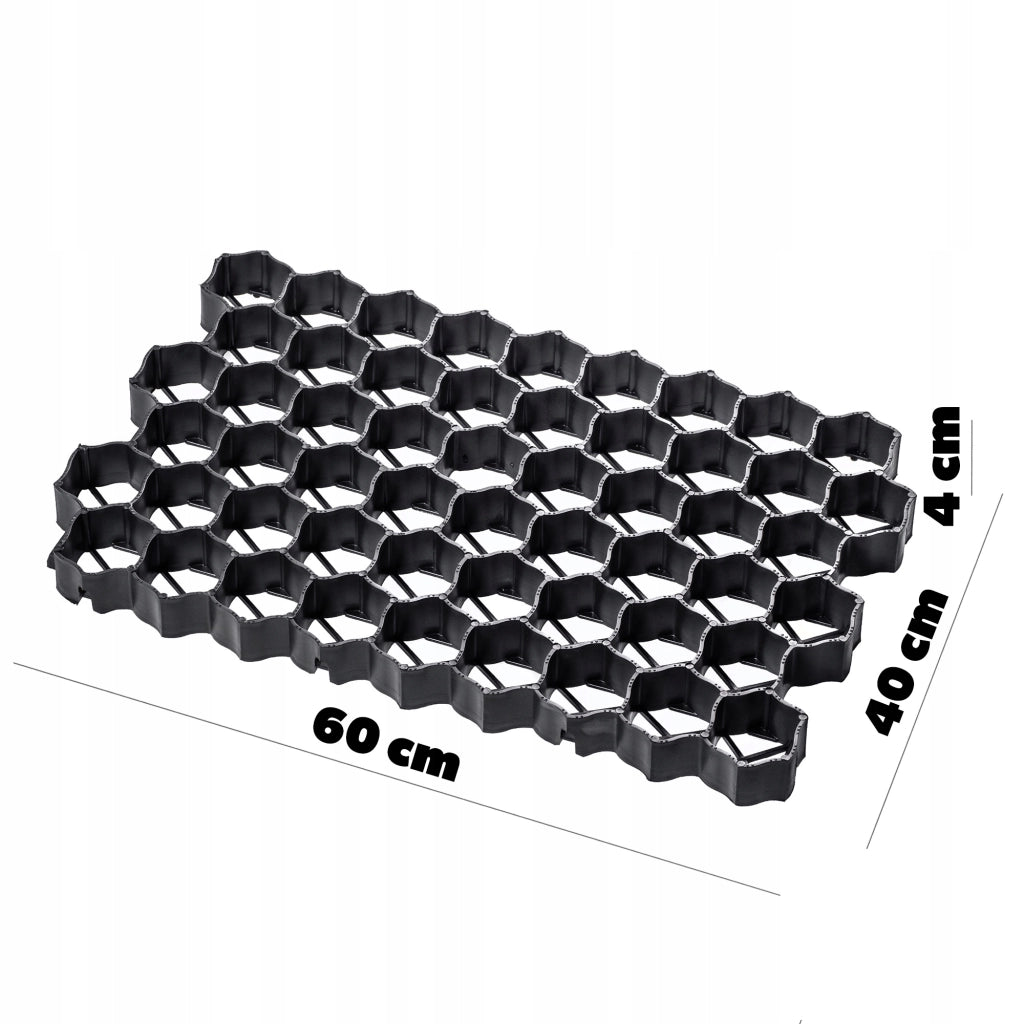 Griglia per prato KADAX Geogrid 60x40x4 cm 10 pezzi Giardino 590 Ton/M2