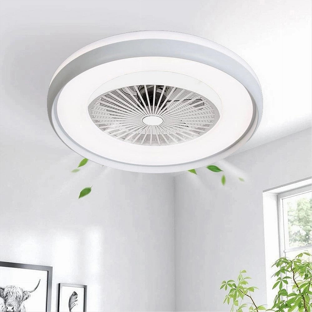 Trade Shop - Plafoniera Led 62 W Ventilatore Dimmerabile Telecomando 3 Colorazioni Luce 60006 -
