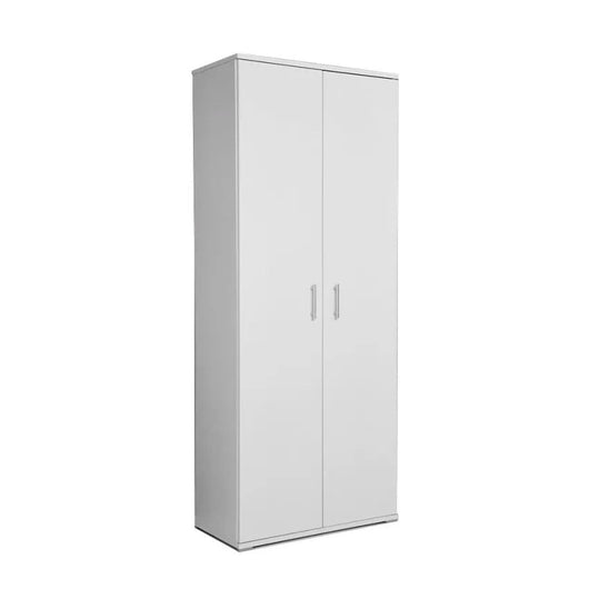Armadio 2 Ante 6 Ripiani 72,3x36x177,1 cm in Truciolare Nobilitato Bianco