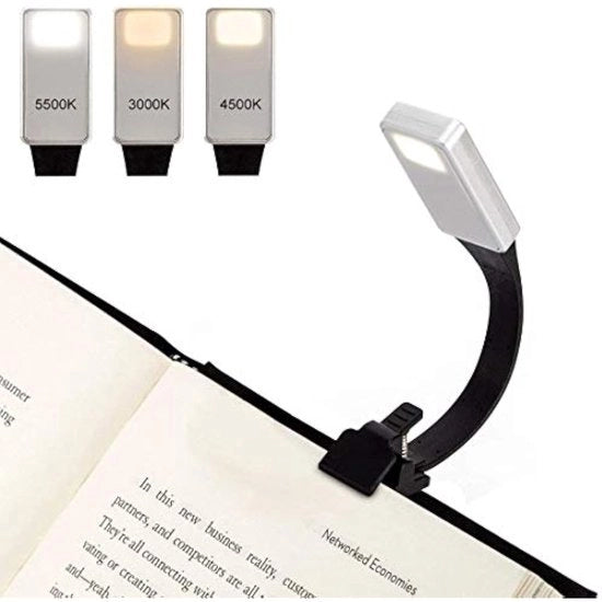 Lettore di libri LED USB caricabile per libri, riviste, e-book, tablet, viaggi e altro.