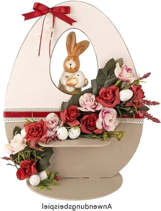 Decorazioni decorative per Pasqua con cuori e stecchi da fiore | primavera e Pasqua | 18 cm Oca di Pasqua 2