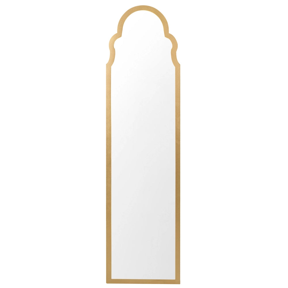 Specchio da terra in vetro MDF oro 40 x 150 cm con supporto cornice decorativa design moderno