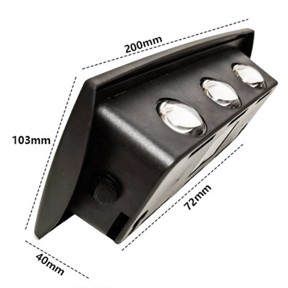 Trade Shop - Applique Segnapasso Da Esterno A Parete Energia Solare Pannello Up And Down 6led -