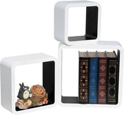 Set di 3 Pannelli in Legno per Parete - Parete Decorativa - Salotto, Camera da Letto - Nero / Bianco