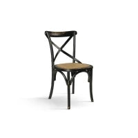 PAZZO DESIGN Sedia Oscar Nero Consumato set da 4 sedie