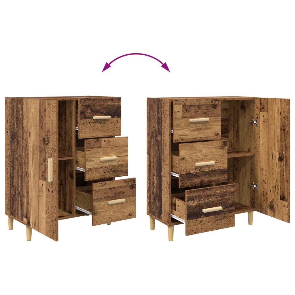 Credenza | Madia | Buffet da pranzo | Armadio da pranzo Legno vecchio 34 x 69.5 x 90 cm Legno multistrato