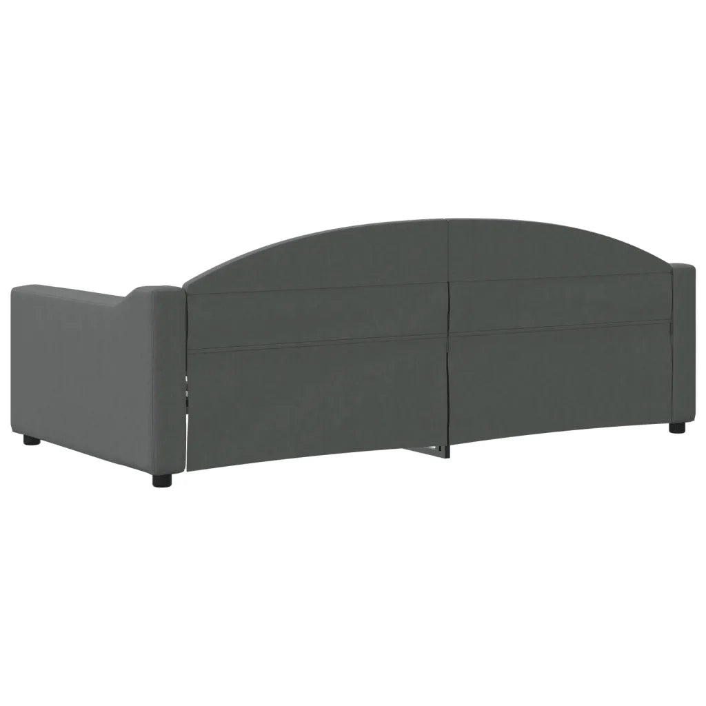 Letto da Giorno Grigio Scuro 90x190 cm in Tessuto 354194