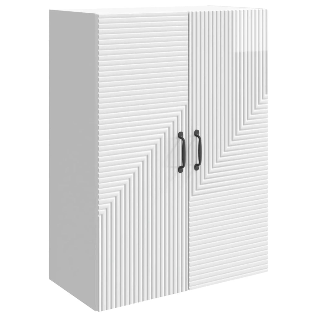 Mobiletto a muro Bianco Lucido 66 x 34,5 x 90 cm 898569