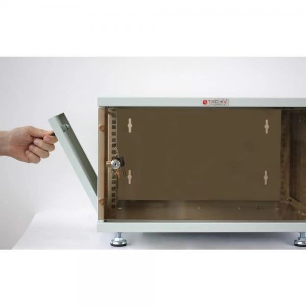 Armadio Rack 19'' a Muro 6U prof. 450 Grigio Assemblato