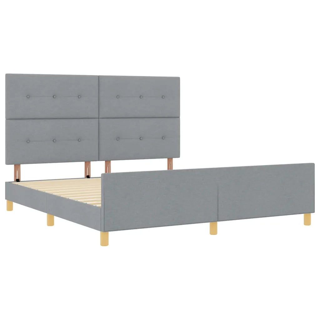 Struttura del letto Grigio chiaro 180 x 200 cm Tessuto 3344746