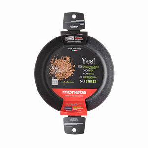 Tegame Ø28 cm Antiaderente Induzione in Alluminio Effetto Pietra Moneta Yes (Zeus 2.0)