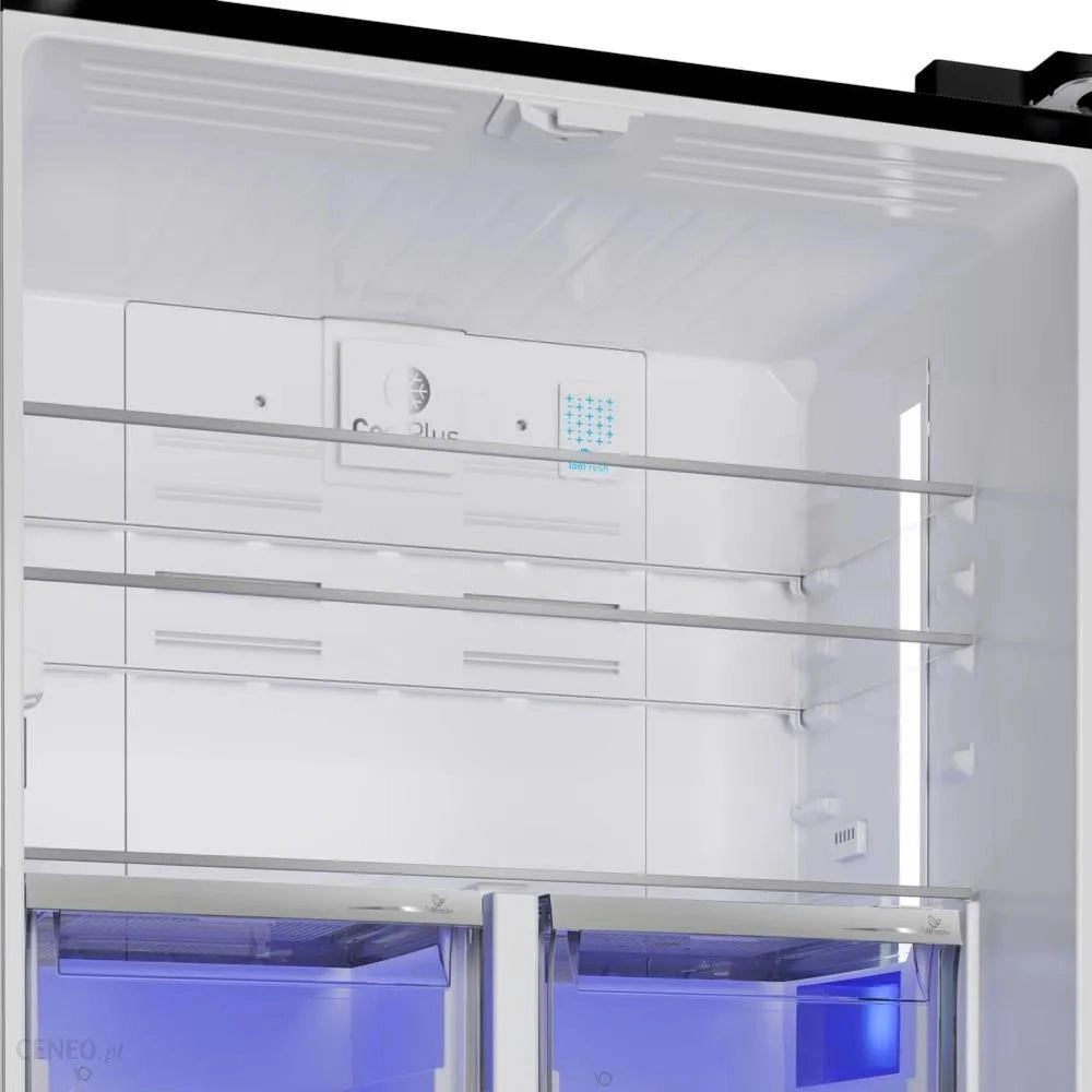 Grundig GQN21235GBN Frigorifero 4 Porte 572L H 182 cm Total No Frost FullFresh+ IonFresh Classe F 39 dB Vetro Nero