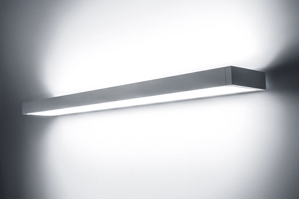 Tofu Applique LED Biemissione 20W 3000K CRI90 DALI Grigio - Lampada da Parete Dimmerabile in Alluminio - Rossini Group