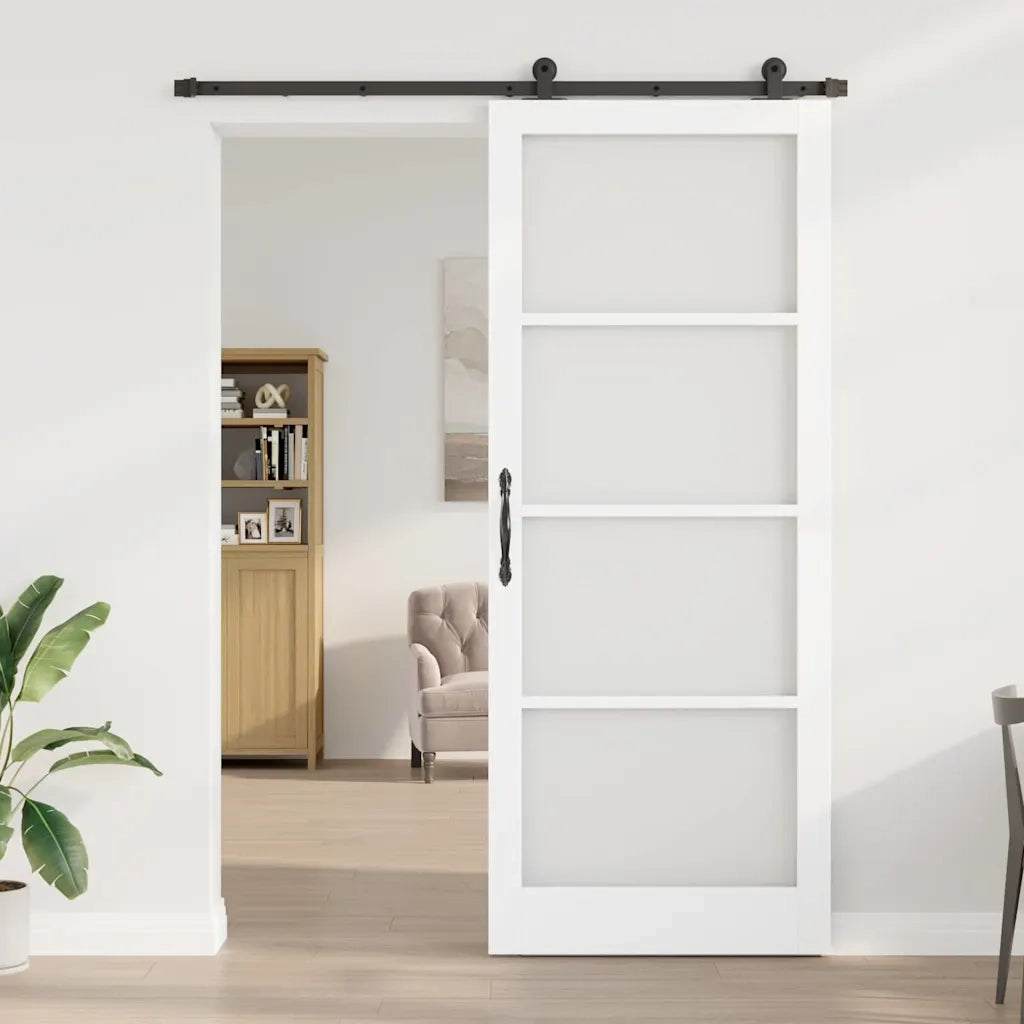 Porta Scorrevole ORKDAL Bianco 93 x 232 cm Legno e metallo 3332012