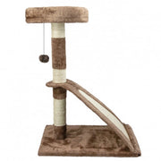 Trade Shop - Tiragraffi Nobleza Albero Gatti Con Corda E Pallina A 2 Piani 50 X 35 X 72 Cm -