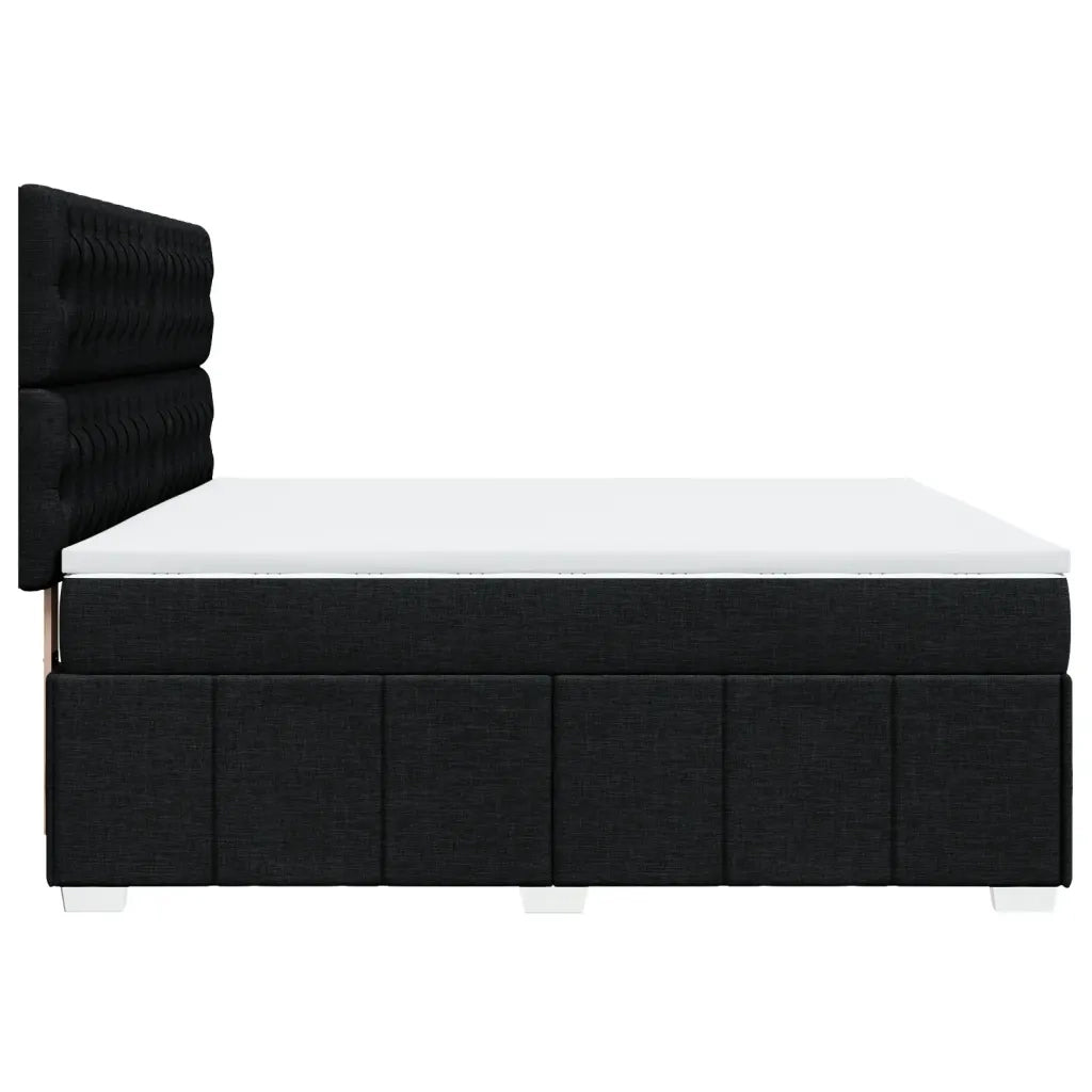 Giroletto a Molle con Materasso Nero 180x200 cm in Tessuto 3291756