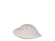 Piatto Vassoio in Ceramica Forma Cuore Bianco 19 x 23 cm