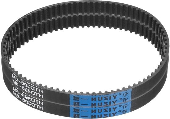 Allettamento plus - 2 cinghie in gomma HTD-5M 79 denti - lunghezza 395 mm - larghezza 15 mm - altezza 3,6 mm - adatto per dischi a cinghia chiusa.