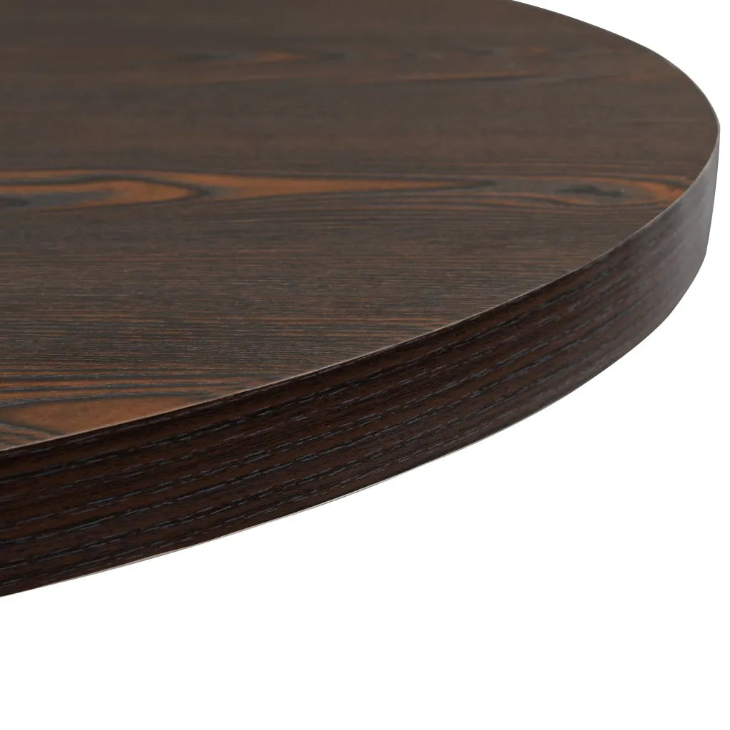 Tavolo Bistrot in MDF e Acciaio Rotondo 80x75 cm Cenere Scura 245610