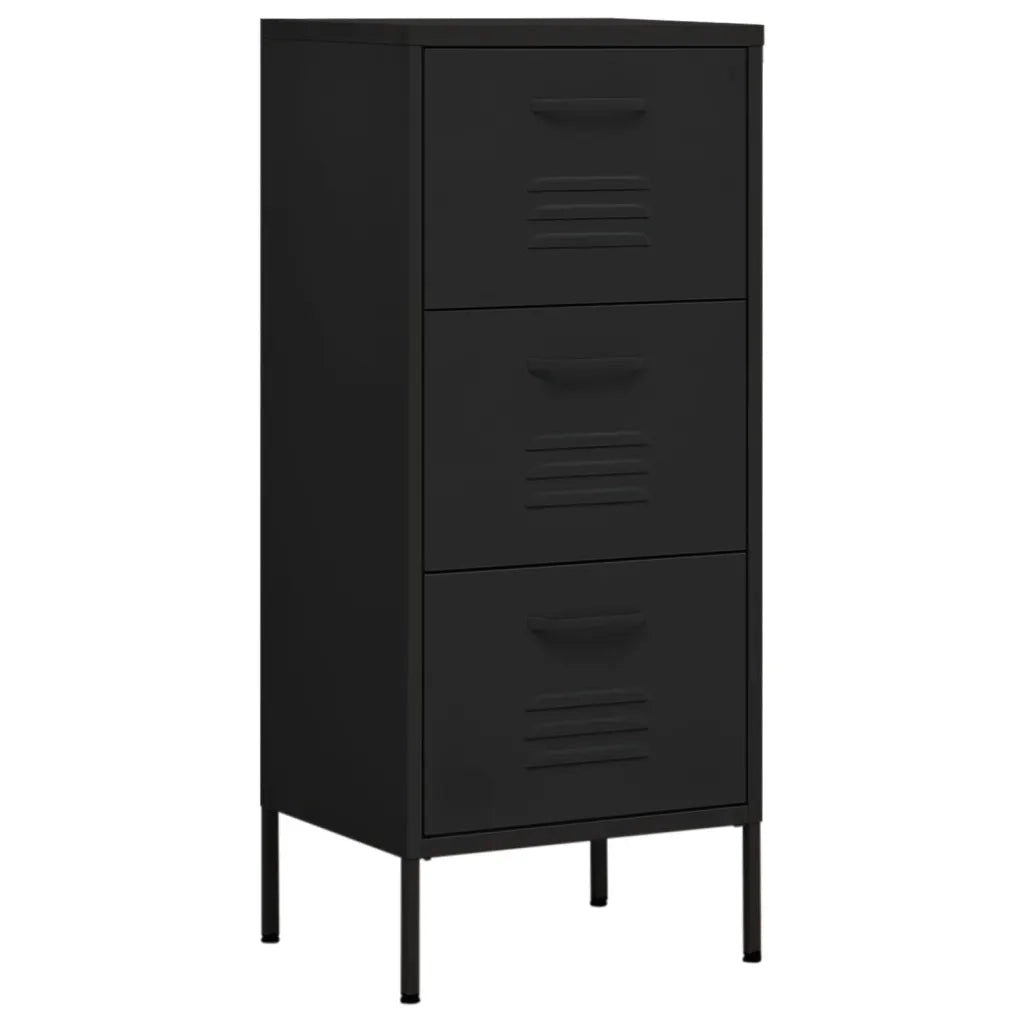 Armadietto Nero 42,5x35x101,5 cm in Acciaio cod mxl 40890
