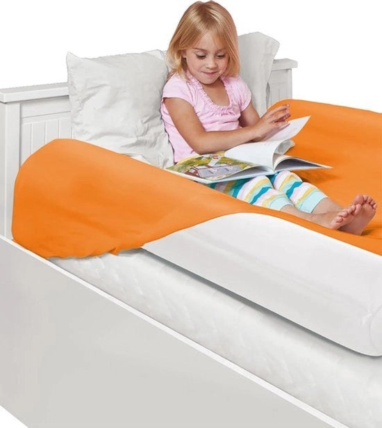 Parasole per letto gonfiabile, doppio pacchetto, doppia protezione contro le cadute per bambini da 2 anni, per due lati del letto, per uso domestico o viaggio, bianco, 122 x 18 x 10 cm