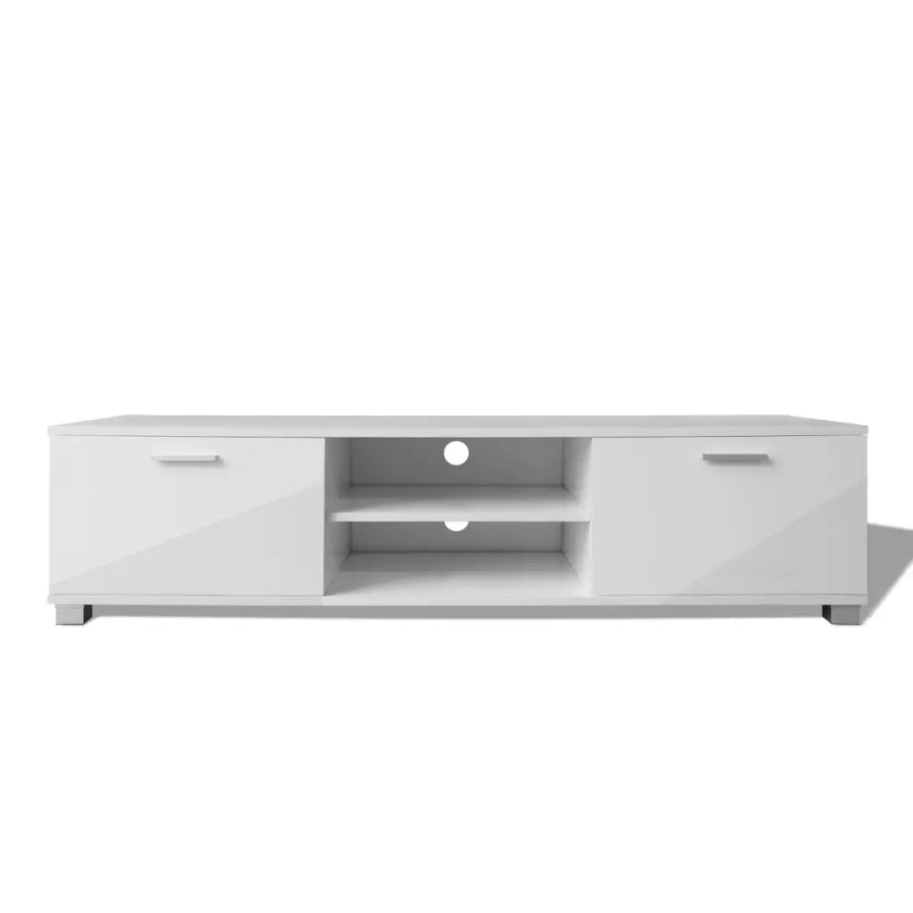 Mobile Porta TV Bianco Lucido 120x40,5x35 cm 243043