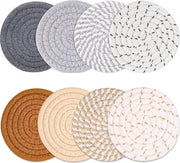 Onderzetters antiscivolo a 8 pezzi, 8 colori, tessuto intrecciato