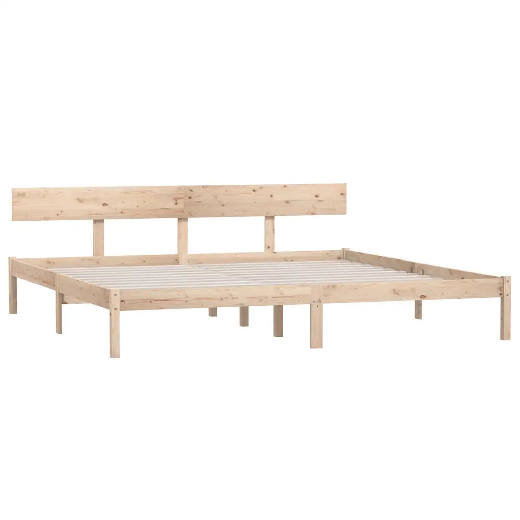 Giroletto senza Materasso-Struttura Letto in Legno Massello 200x200 cm 952578