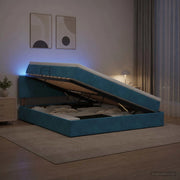 Letto con contenitore LED e materasso Blu Scuro 180 x 200 cm 3459268