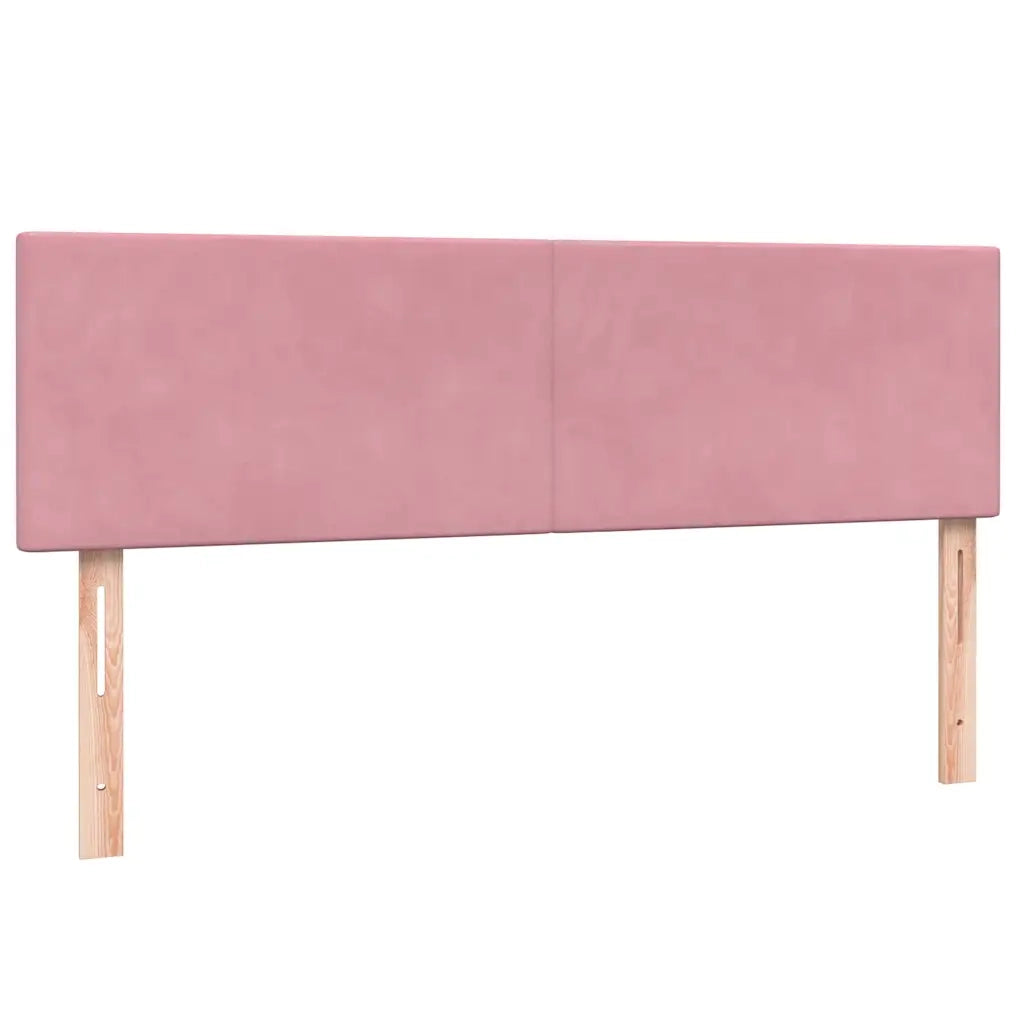 Letto a Molle con Materasso e LED Rosa 140x220 cm in Velluto 3316742