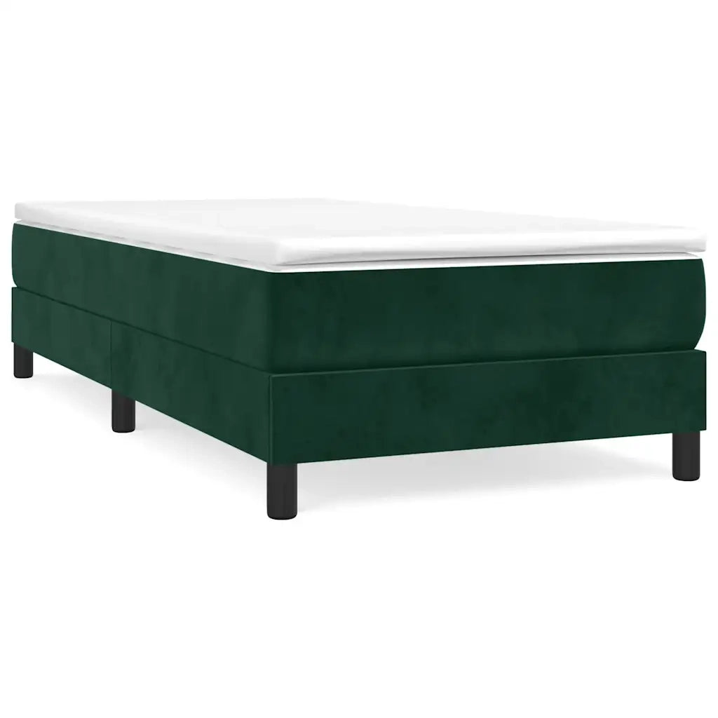 Struttura Letto a Rete a Molle Verde Scuro 90x200 cm in Velluto 3120751