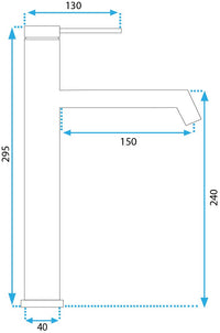 Rubinetto Da Lavabo Rea Foss Gold Brush High