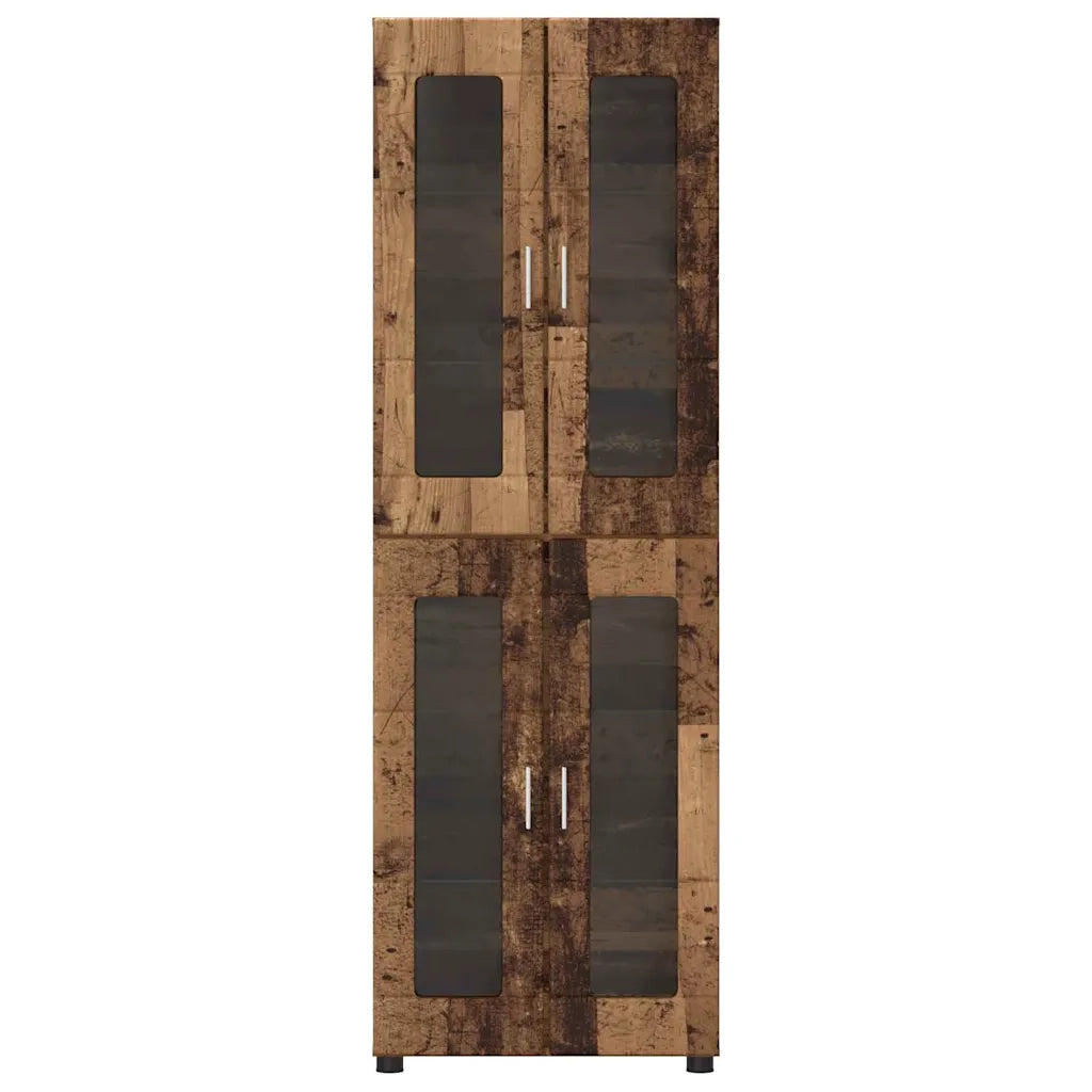 Credenza | Madia | Buffet da pranzo | Armadio da pranzo con lo scaffale FLORIN Legno vecchio 60 x 35 x 182 cm