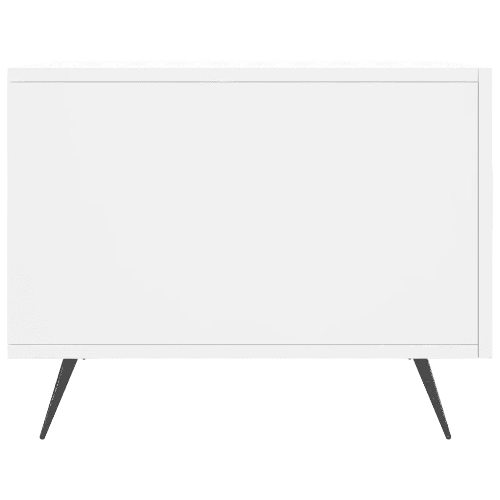 2 pz Tavolini da salotto | Tavolino da caff¨¨ | Tavolino da Soggiorno Bianchi 50x50x40 cm Legno Multistrato