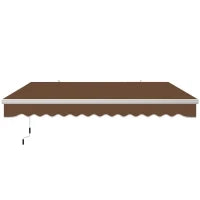 Tenda da Sole per Esterno Avvolgibile a Manovella in Metallo e Alluminio, 4x2.5m, Rosso Ruggine