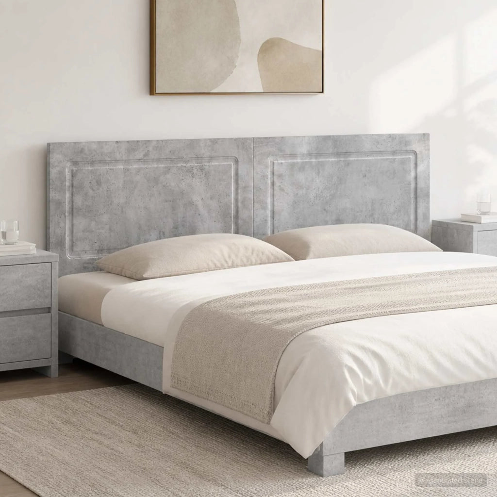 Testiera da Muro UTRECHT Grigio Cemento Legno ingegnerizzato 897818
